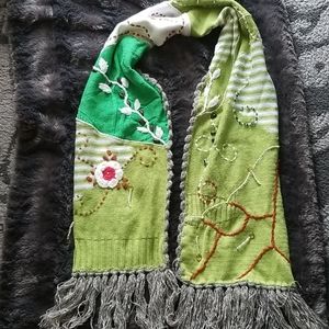 Soft acrylic customized beadwork scarf unique